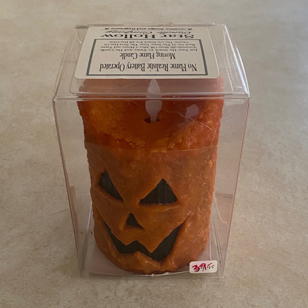 Halloween Jack-O'-Lantern Orange Candle Star Hallow Candle